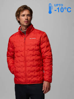 Columbia - Men Orange Omni-Heat Reflective Delta Ridge II Down Jacket for upto -10°c