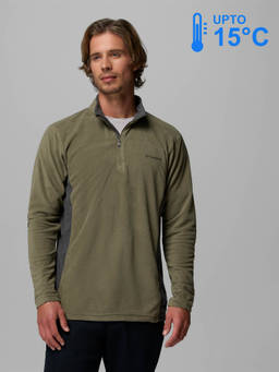 Columbia - Men Olive Klamath Range II Winter Sports Fleece Jacket for upto 15°c