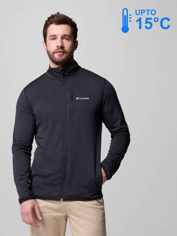 Columbia - Men Black Omni-Wick Essential Hike Grid Fleece Jacket for upto 15°c