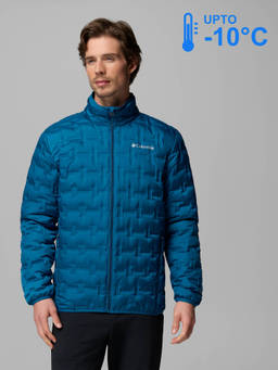 Columbia - Men Blue Omni-Heat Reflective Delta Ridge II Down Jacket for upto -10°c