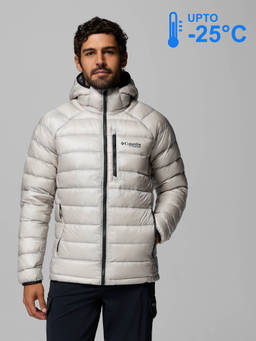 Columbia - Men Grey Omni-Heat Arctic Arctic Crest Down Jacket for upto -25°c