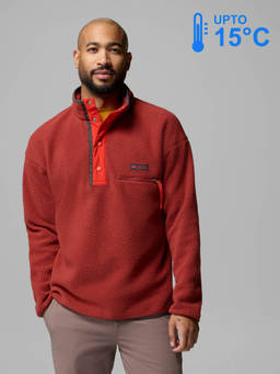 Columbia - Men Red Helvetia II Winter Sports Fleece Jacket for upto 10°c