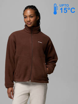 Columbia - Women Brown MTR Timber Meadow Lifestyle Fleece Jacket for upto 15°c