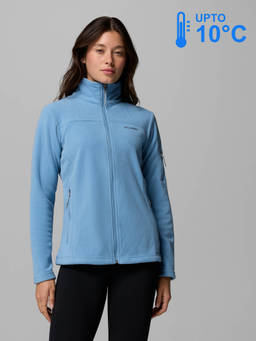 Columbia - Women Blue Fast Trek II Hiking Trekking Fleece Jacket for upto 10°c
