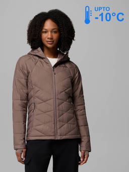 Columbia - Women Beige Omni-Heat Reflective Heavenly Down Jacket for upto -10°c