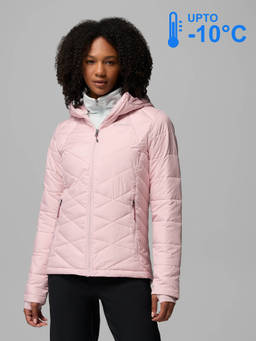 Columbia - Women Pink Omni-Heat Reflective Heavenly Down Jacket for upto -10°c