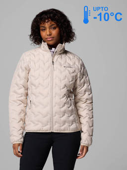 Columbia - Women Beige Omni-Heat Reflective Delta Ridge II Down Jacket for upto -10°c