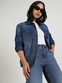 Lee - Womens Dark Blue Denim Jacket