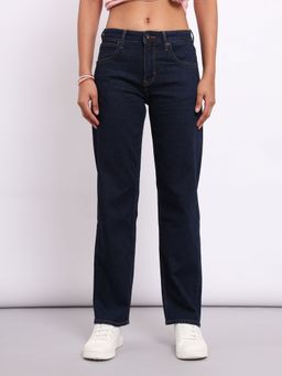 Lee - Womens Navy Blue High Waist Jeans