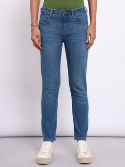 Lee - Womens Blue Mid Waist Jeans