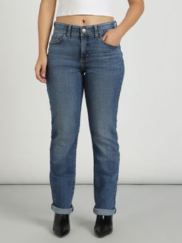 Lee - Womens Blue Straight Jeans