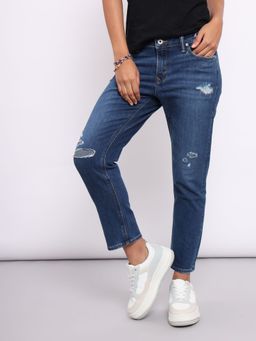 Lee - Womens Blue Mid Waist Jeans