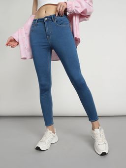 Lee - Womens Blue High Waist Jeans