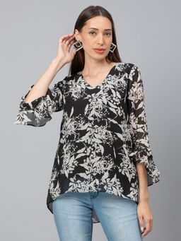 Globus - Black Printed Top