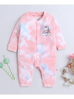 Bumzee - Pink Boys Full Sleeves Trendy Sleepsuit