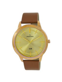 PA Maxima - Attivo Analog Watch for Men in Gold Dial Color