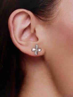 Kai Jewel - 92.5 Silver Women Elegant Knot Stud Earrings
