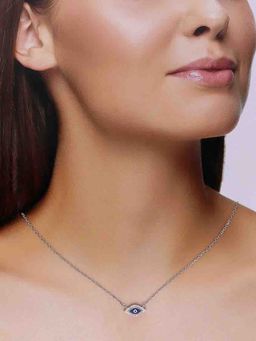 Kai Jewel - 92.5 Silver Women Classic Evil Eye Necklace