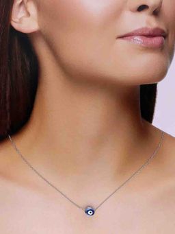Kai Jewel - 92.5 Silver Women Chic Evil Eye Necklace