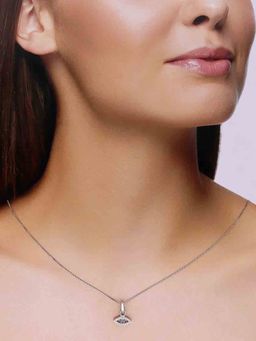 Kai Jewel - 92.5 Silver Women Chic Evil Eye Pendant Necklace