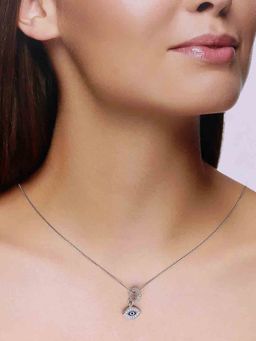 Kai Jewel - 92.5 Silver Women Evil Eye Pendant Necklace