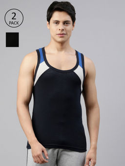 Dixcy Scott - Mens Trendy Gym Vest Body Fit Solid Innerwear (pack Of 2)