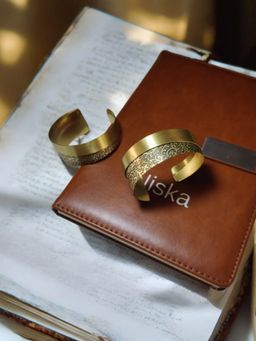 Niska - Adelina Printed Brass Bracelet Set Of Two