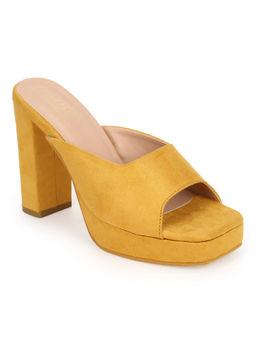 Truffle Collection - Mustard Solid Heels
