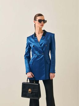 Prot Official - Ultramarine Blue Blazer with Contrast Collar