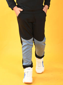 ANTHRILO - Black Blue Interlock Boys Jogger