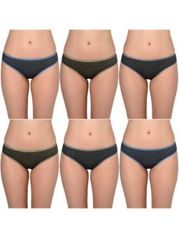 Bodycare - Women's Hipsters Panties (Pack Of 6) - Multi-Color