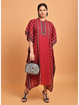 Lakshita - Red Printed Straight Kaftan