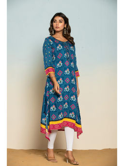 Autumnlane - Palki Blue Mirror Work Kurta