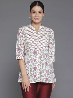 Libas - Women Floral Yoke Design Printed Tunic