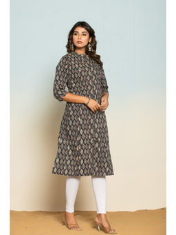 Autumnlane - Uma Onyx Printed Cotton Kurta