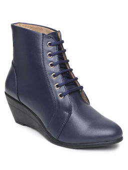 VALIOSAA - Solid Navy Blue Casual Boots
