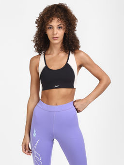 Reebok - Ts Lux Racer Bra - Cb Black Solid/plain Training Bra