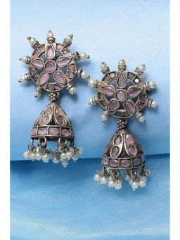 Biba - Light Purple Oxidised Jhumkis