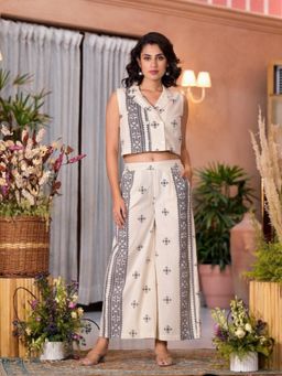 Juniper - Natural Ethnic Motif Printed Cotton Co-Ord (Set of 2)