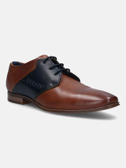 Bugatti - Morino I Cognac Leather Formal Derby Shoes