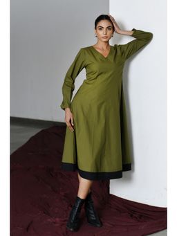 Pink Cactii - Olive Bubblegum Midi Dress