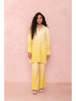 LABEL NAARITI - Dalia Yellow Top With Pant Co-ords