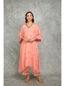 Tanu Malhotra - Women Embroidered Blue Kurta and Pant