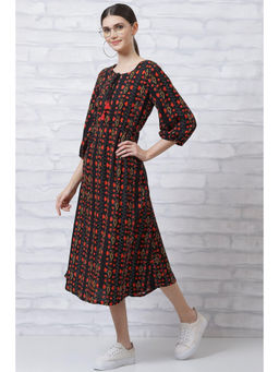 Rangriti - Black Printed Dress