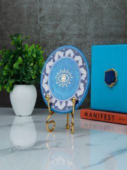 Homearte - Evil Eye Handcrafted Blue Pottery Showpiece