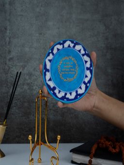 Homearte - Ganesha Handcrafted Blue Pottery Showpiece