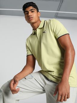 Puma - Collar Tipping Men Green Polo T-Shirt