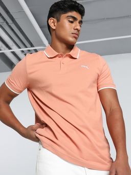 Puma - Collar Tipping Men Pink Polo T-Shirt