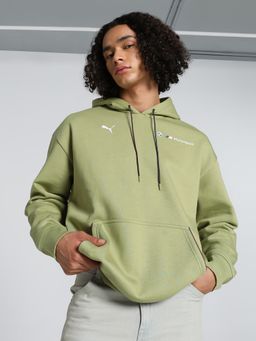 Puma - Bmw Mms Essentials+ Fleece Men Green Hoodie