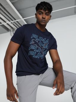 Puma - Cat Graphic Men Navy Blue T-Shirt